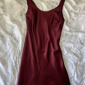 Elegant Burgundy Slip Dress